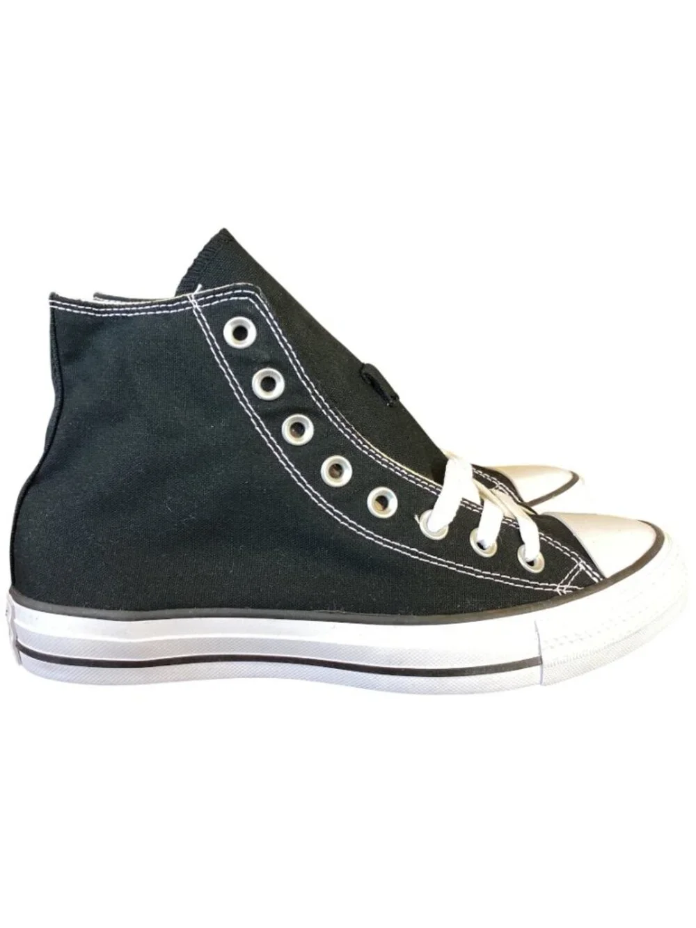 Converse Chuck Taylor All Star High Top Black Canvas Sneakers M 6.5 W 8.5 New